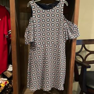 NWOT 10P navy and pink dress from Banana Republic